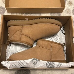 UGG Ultra Mini. Chestnut. Women’s size 8. Worn once inside. Like New.